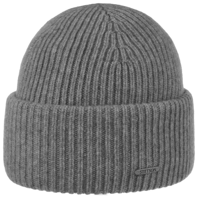 Classic Uni Wool Beanie Hat Grey Mottled - Stetson