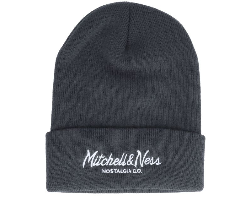 Pinscript Knit Cuff Charcoal Grey - Mitchell & Ness