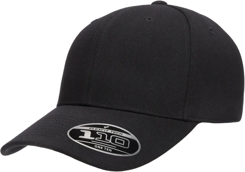 Flexfit 110® Comfort Fit Cool & Dry Recycled Black - Flexfit