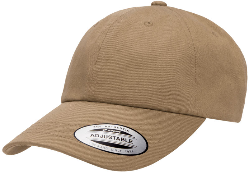 Dad Cap Low Profile Cotton Twill Khaki Reglerbar - Yupoong