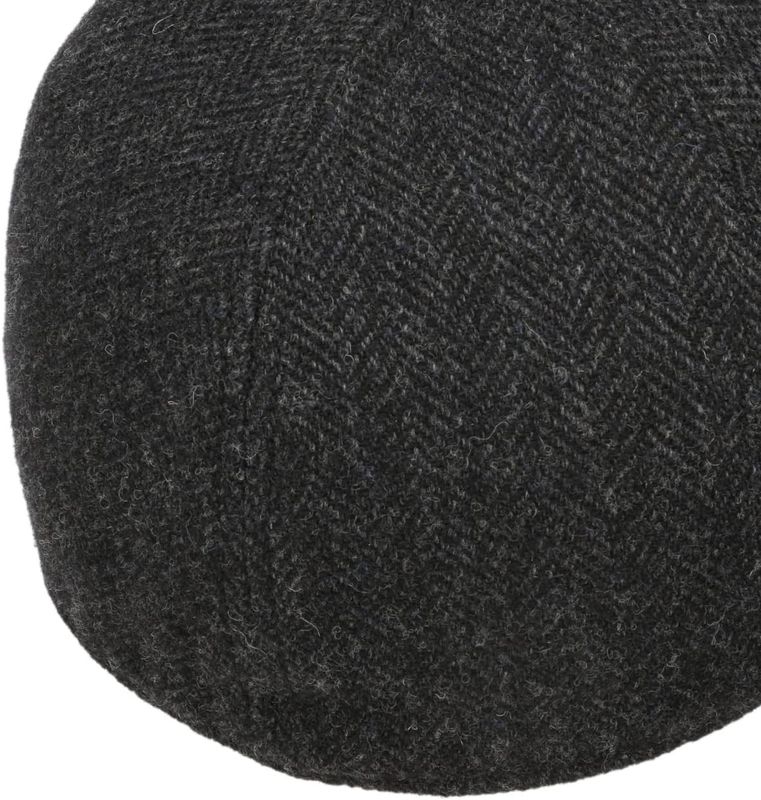 Baseball Cap Wool Herringbone Dark Grey Stetson