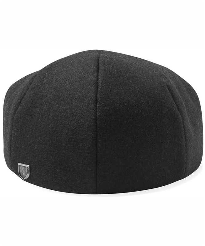 Hooligan Flannel Black Flat Cap - Brixton