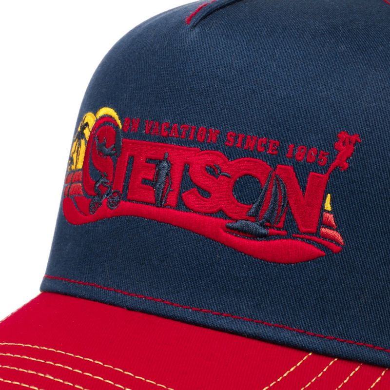 Trucker Cap On Vacation Blue/Red  - Stetson