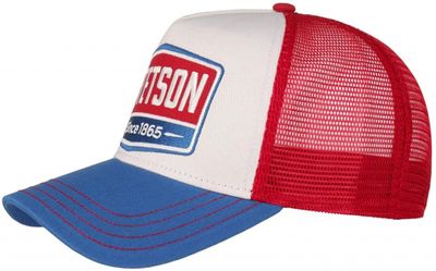 Gasoline Highway Trucker White/Red/Blue - Stetson