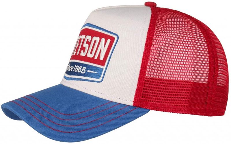 Gasoline Highway Trucker White/Red/Blue - Stetson