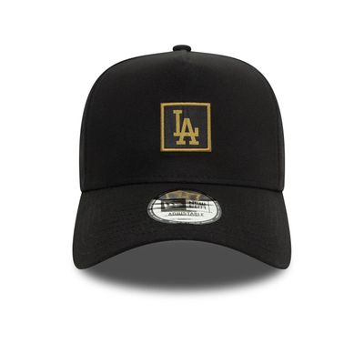 LA Dodgers Metallic Patch Black 9FORTY E-Frame Trucker Cap