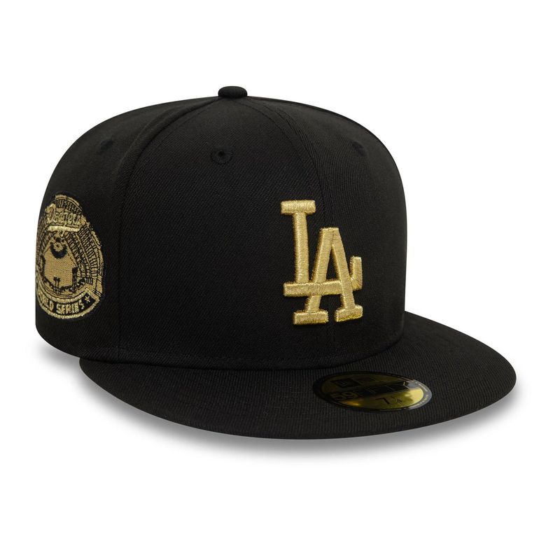 LA Dodgers Cooperstown Metallic Black 59FIFTY Fitted Cap - New Era