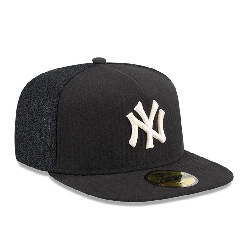 New York Yankees MLB Black 59FIFTY A-Frame Fitted Cap - New Era
