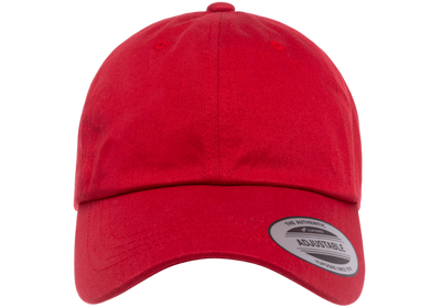 Dad Cap Low Profile Cotton Twill Cranberry Red Reglerbar - Yupoong