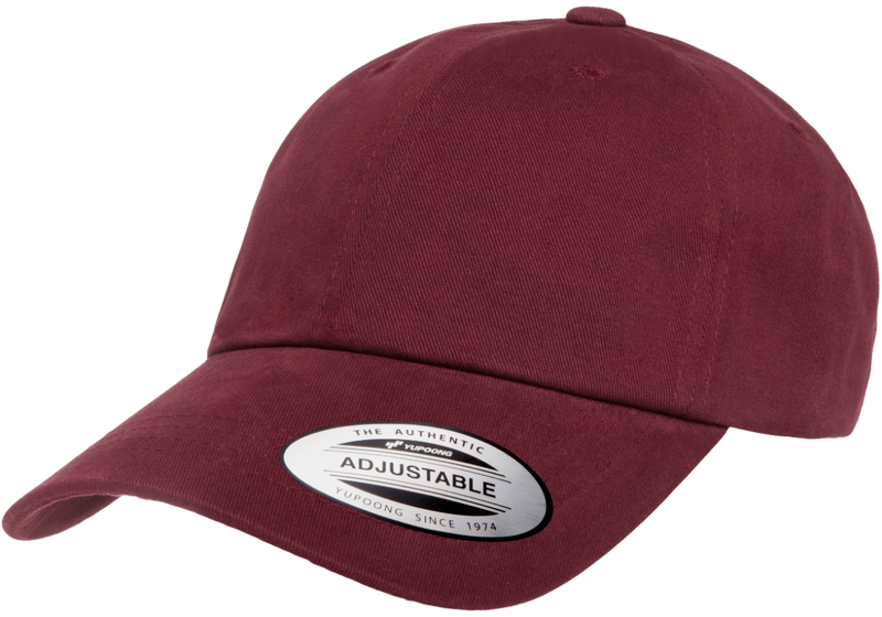 Low Profile Cotton Twill Maroon Cap - Yupoong