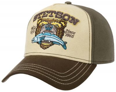 Wild Life Bear Trucker Cap Olive/Brown  - Stetson