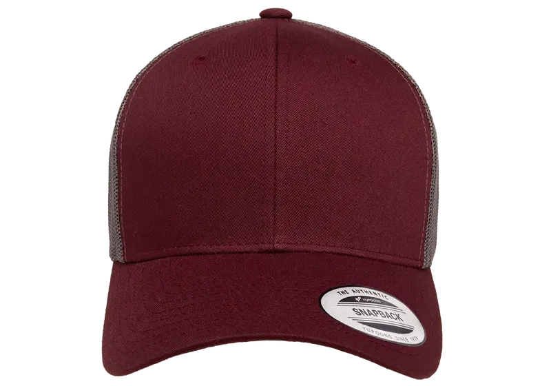 Retro Trucker 2-Tone Maroon /Grey-Yupoong