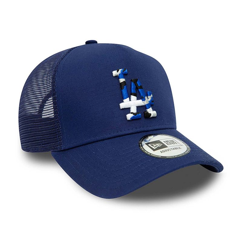 Los Angeles Dodgers Team Camo Infill Blue A-Frame Trucker - New Era