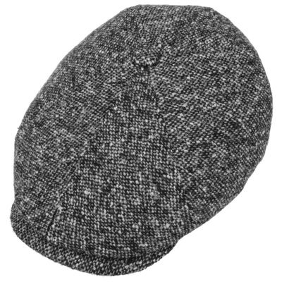 Brooklin Donegal Wool Flat Cap Black/White - Stetson