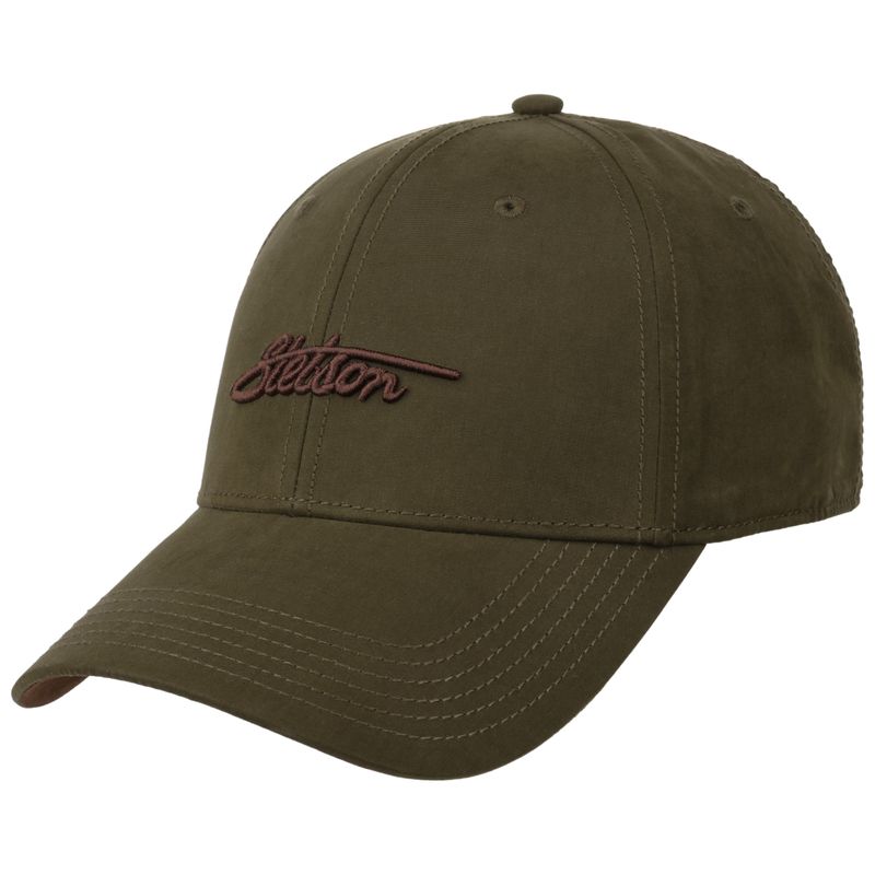 Stetson Waxed Cotton Baseball Cap Olive