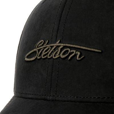 Stetson Waxed Cotton Baseball Cap Black