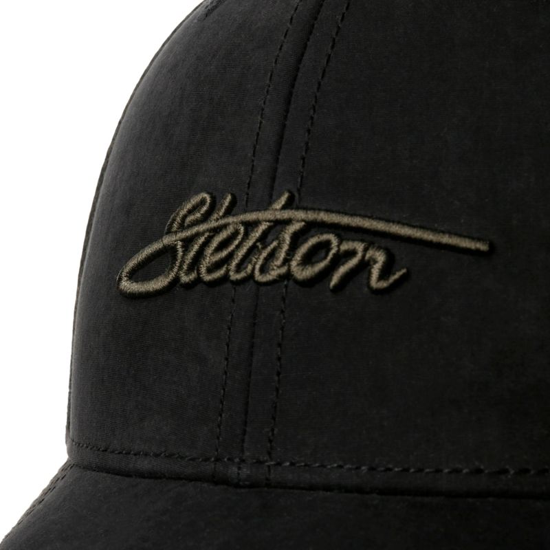 Stetson Waxed Cotton Baseball Cap Black