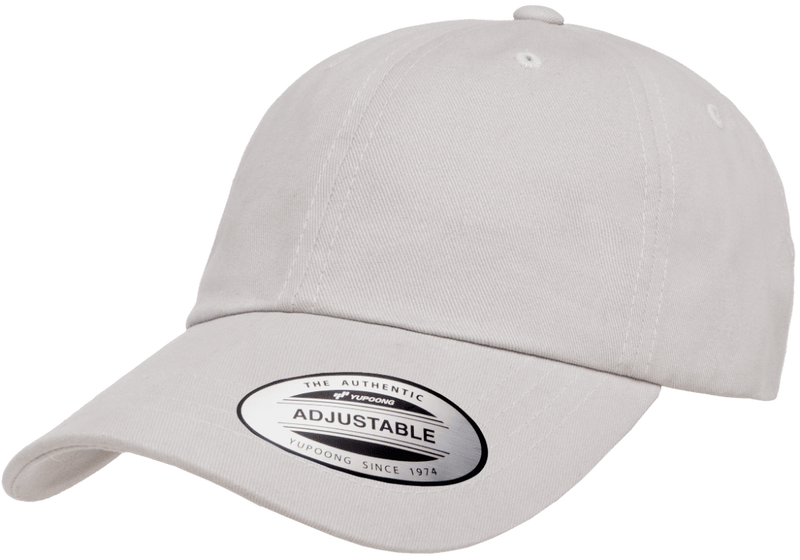 Dad Cap Low Profile Cotton Twill Silver Reglerbar - Yupoong