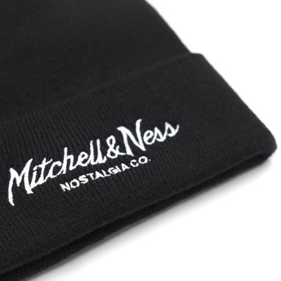 Pinscript Knit Cuff Black/White - Mitchell & Ness