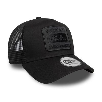 New Era Tonal Patch Black 9FORTY A-Frame Trucker Adjustable Cap