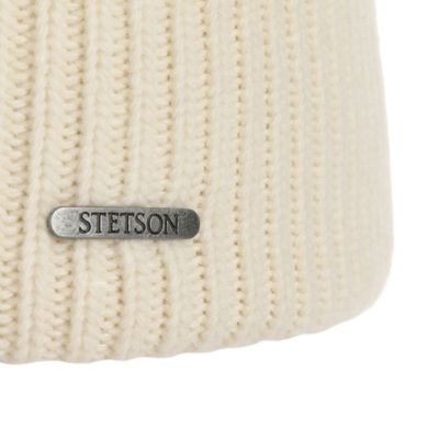 Classic Uni Wool Beanie Hat Creme White - Stetson