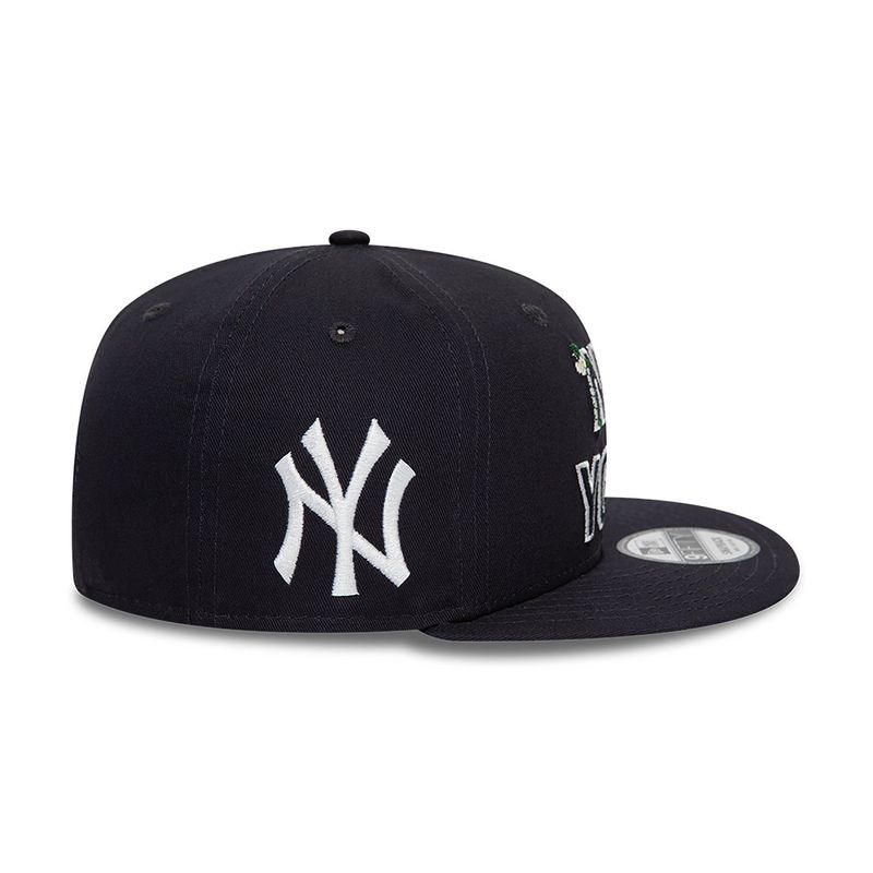 New York Yankees Flower Wordmark Navy 9FIFTY Snapback Cap