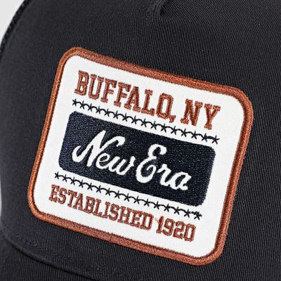 New Era Patch Navy 9FORTY A-Frame Trucker Cap