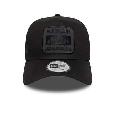 New Era Tonal Patch Black 9FORTY A-Frame Trucker Adjustable Cap