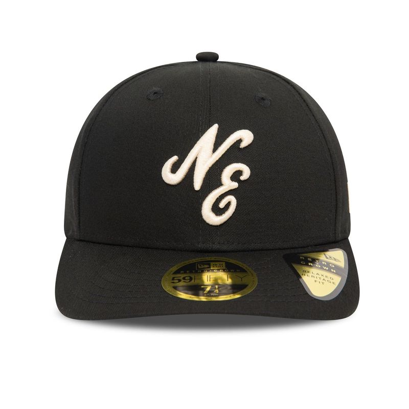 New Era Heritage Script Black 59Fifty Low Profile - New Era