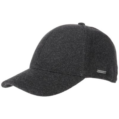 Baseball Cap Wool/Cashmere Ear Flaps Anthracite Stetson