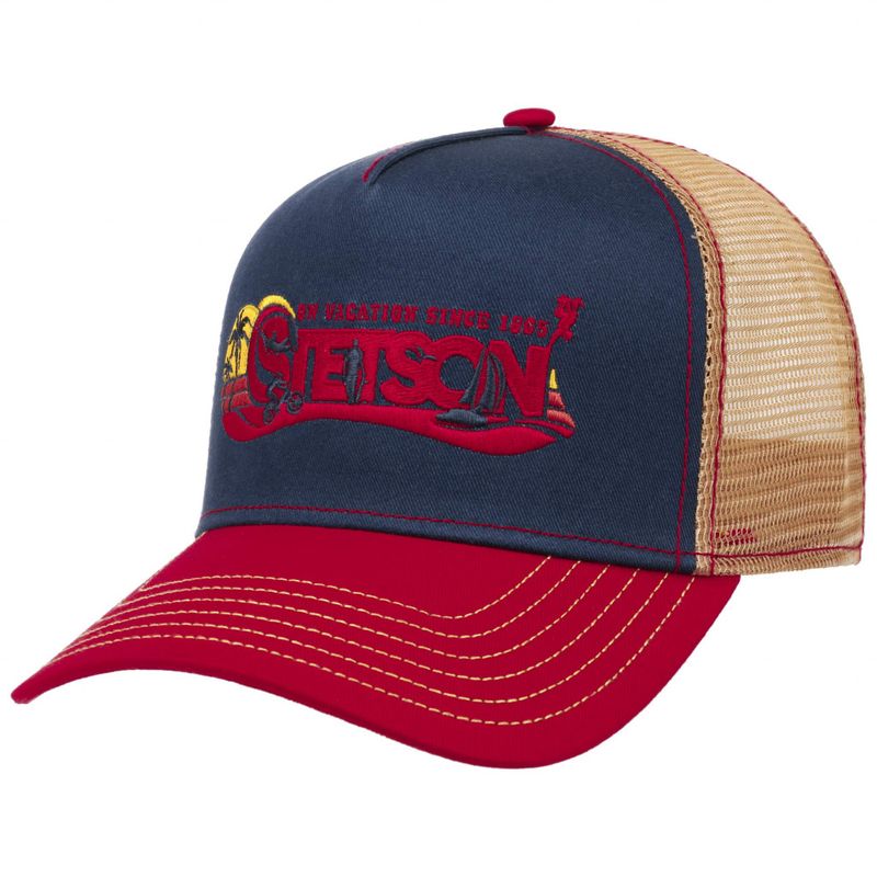 Trucker Cap On Vacation Blue/Red  - Stetson