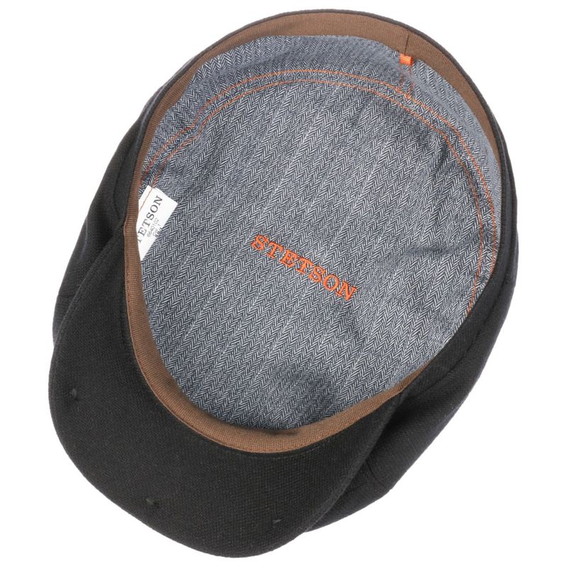 Stetson Brooklin Wool Cashmere Flat Cap Black