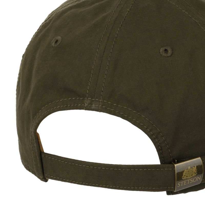 Stetson Waxed Cotton Baseball Cap Olive