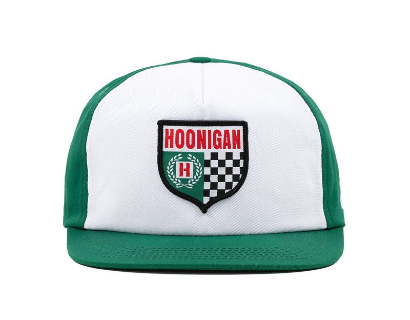 Cast Out Unstructured Green/White Snapback - Hoonigan