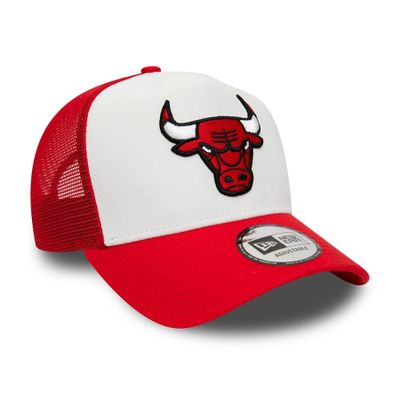 Chicago Bulls Black A-Frame Trucker Cap - New Era