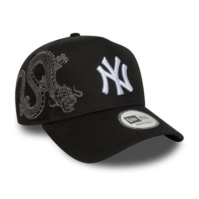 New York Yankees MLB Icon Black 9FORTY E-Frame Adjustable Cap - New Era