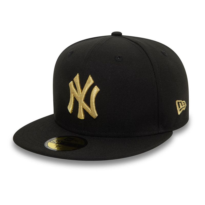 New York Yankees Cooperstown Metallic Black 59FIFTY Fitted Cap - New Era