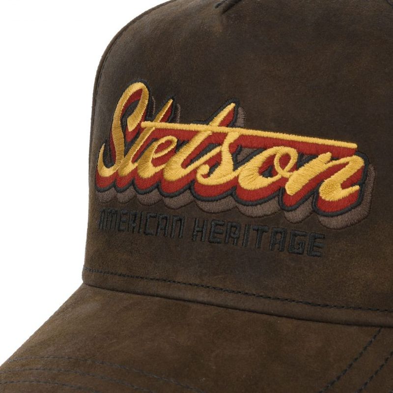 Oily Goat Suede Cap Brown - Stetson