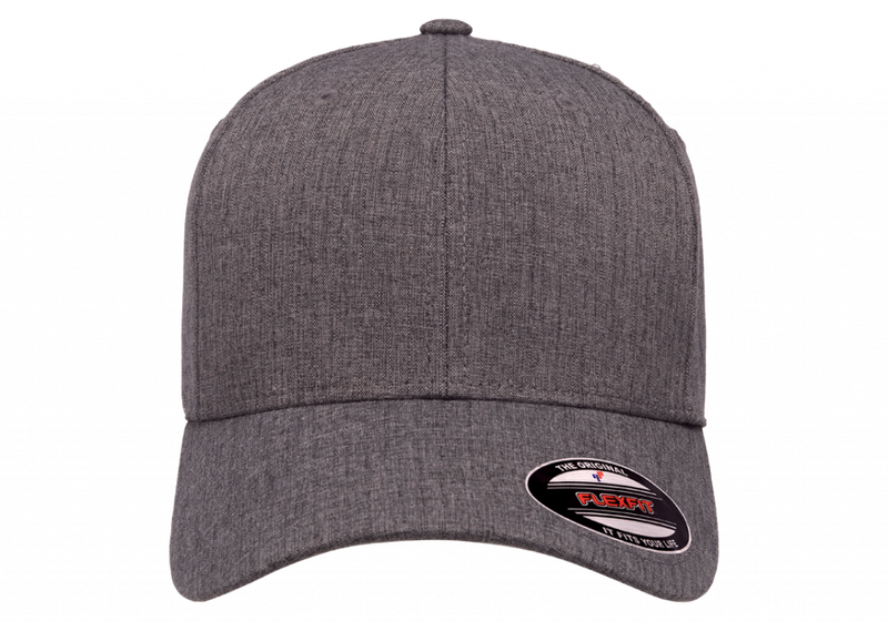 Flexfit® Heatherlight Dark Grey Melange Cap - Flexfit/Yupoong