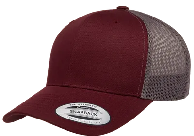 Retro Trucker 2-Tone Maroon /Grey-Yupoong