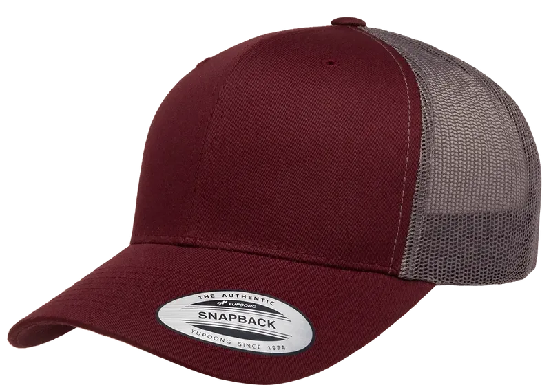 Retro Trucker 2-Tone Maroon /Grey-Yupoong