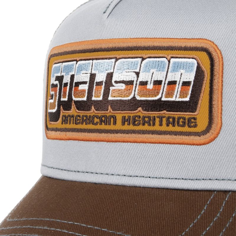 Trucker Cap Chrome Brown/Turquoise - Stetson