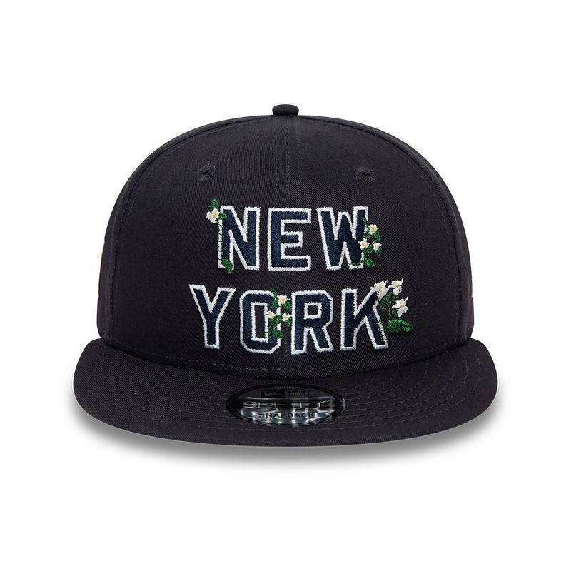 New York Yankees Flower Wordmark Navy 9FIFTY Snapback Cap