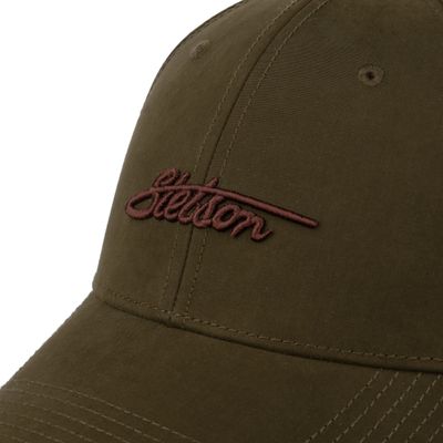 Stetson Waxed Cotton Baseball Cap Olive