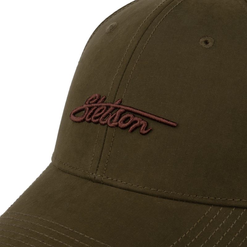 Stetson Waxed Cotton Baseball Cap Olive