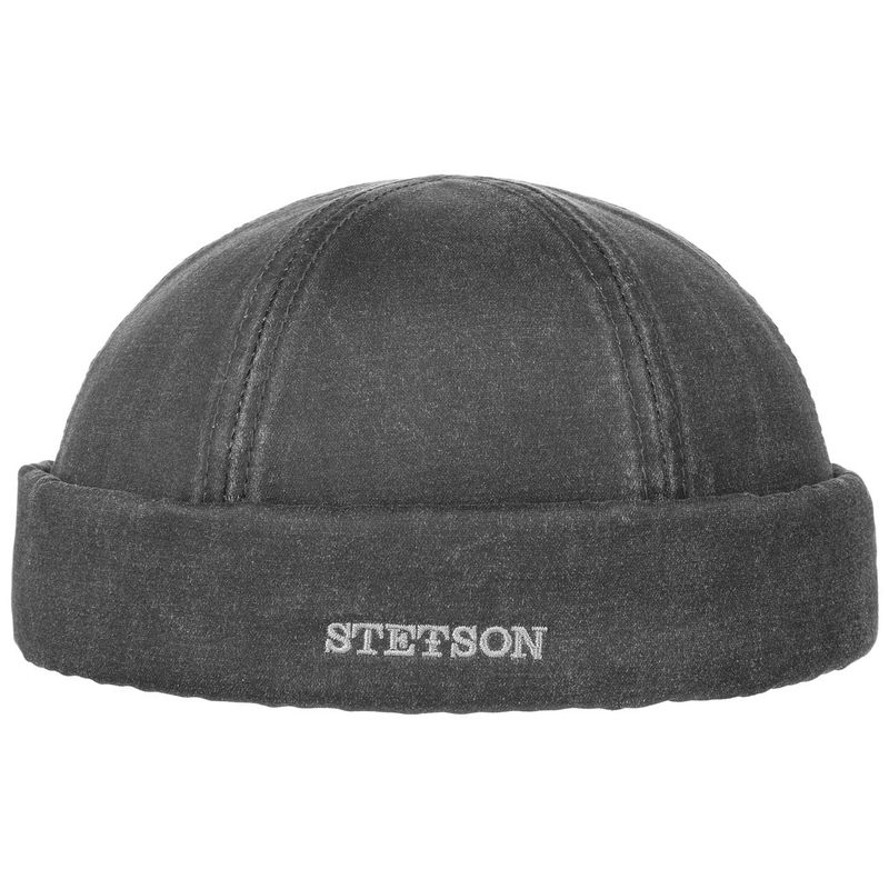 Stetson Docker sotarmössa i old cotton svart