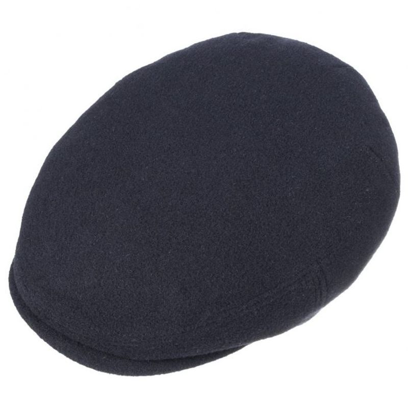 Kent Wool/Cashmere Ear Flap Black Flat Cap - Stetson