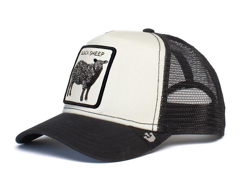 Black Sheep Revolter Black/White Trucker Animal Farm 101-0380-WHI - Goorin Bros