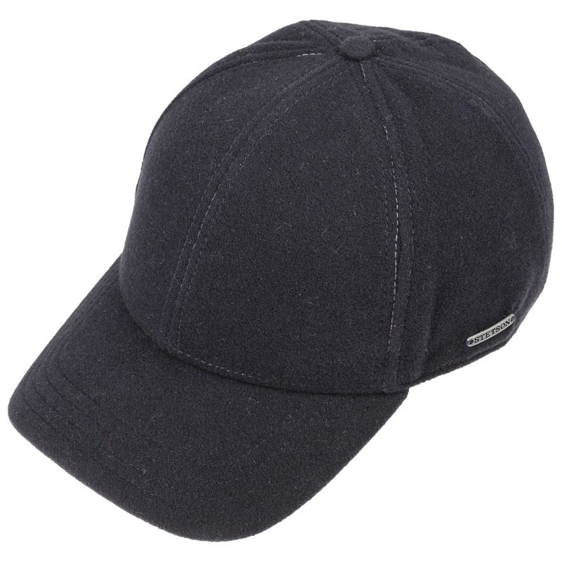 Baseball Cap Wool/Cashmere EF Black Stetson