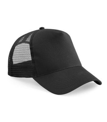 Junior Trucker Cap Black/Black - Beechfield